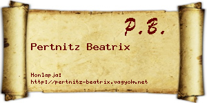 Pertnitz Beatrix névjegykártya